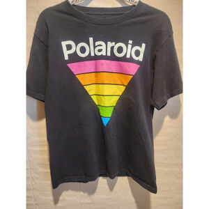Men's Polaroid T-Shirt, Size M, Black & Multicolor